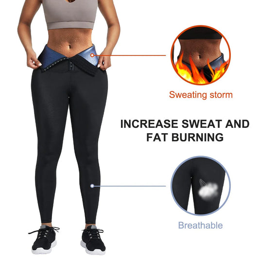 Blue Neoprene Leggings